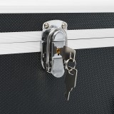 Cutii de depozitare, 2 buc., negru, aluminiu