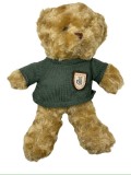 Jucarie plus ursulet maro cu pulover verde