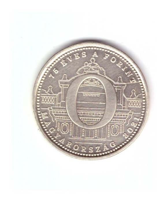 Moneda Ungaria 5 forint/forinti 2021 75 de ani forint - litera O, stare foarte buna