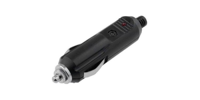 Mufa dreapta bricheta auto 12V cu siguranta si LED