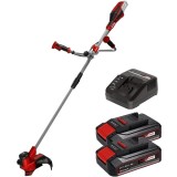 Einhell AGILLO 18/200 PXC + Twinpack CB + 4514095 - Motocoasa 200 mm cutit metalic cu 3 lame + Set 2 acumulatori si incarcator Li-Ion 18 V 2.5 Ah