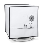 Husa Protectie Kwmobile Thermomix TM6 TM5, Plastic, Alb/Negru - Accesorii Multicooker, Protectie Praf si Zgarieturi