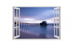 Autocolant decorativ, Fereastra, Natura si peisaje, Multicolor, 85 cm, 2454ST foto