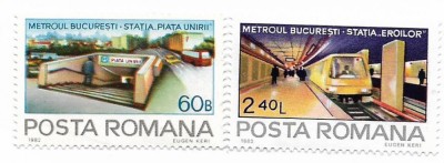 Romania (387) - Metroul Bucuresti, 1982 - serie neobliterata foto