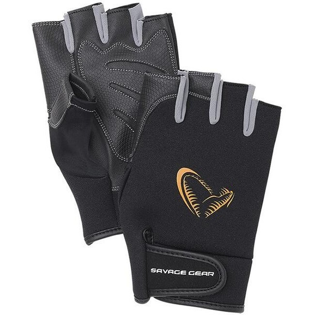 MANUSI SAVAGE GEAR NEOPREN CU DEGETE TAIATE BLACK MAR.XL