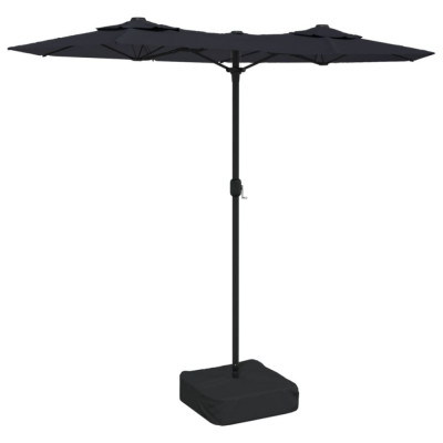 Umbrela de soare cu doua capete, negru, 316x240 cm GartenMobel Dekor foto