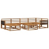 vidaXL Set de canapele de exterior 7 pcs natural Lemn Solid de Acacia 3382722