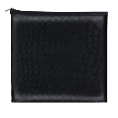 Borseta, Zamo&amp;reg;, pentru Accesorii Irigator Bucal sau Periute Electrice, 12x12cm, cu Fermoar, Neagra foto