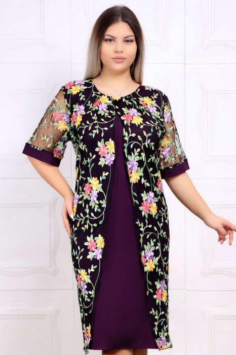 Rochie de Ocazie Selia Mov Pruna - 48Marimea