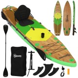 Outsunny Placă Paddle Surf Gonflabilă SUP Extra Lungă de 335 cm cu Scaun V&acirc;slă Convertibilă Aripioare Pompă și Rucsac Capacitate 180 kg | Aosom Romani