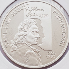 616 Polonia 10 zlote 2005 Stanisław August Poniatowski km 552 UNC argint