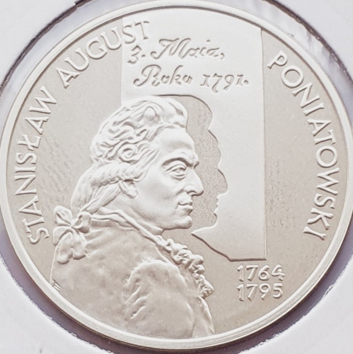616 Polonia 10 zlote 2005 Stanisław August Poniatowski km 552 UNC argint