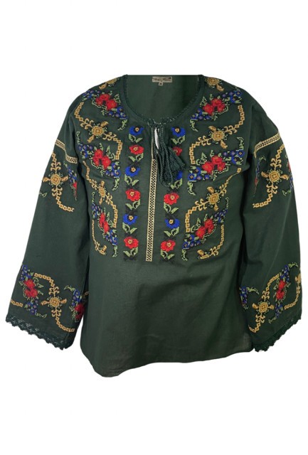 Bluza tip ie dama RBIB, marime XL, verde/rosu