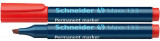 Permanent Marker Schneider Maxx 133, Varf Tesit 1+4mm - Rosu