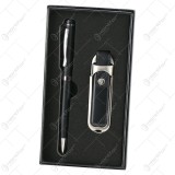 Set cadou pentru barbati, Stick memorie USB 8 gb si pix
