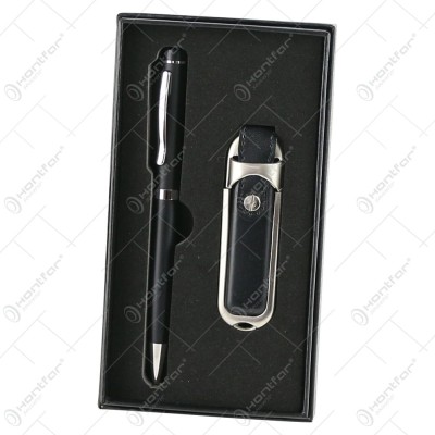 Set cadou pentru barbati, Stick memorie USB 8 gb si pix foto