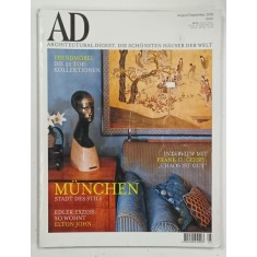 AD , ARCHITECTURAL DIGEST . DIE SCHONSTEN HAUSER DER WELT , EDITIE IN LIMBA GERMANA , AUGUST /SEPTEMBER 2000