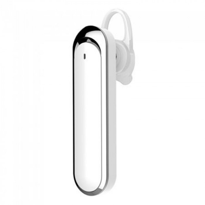 Headset bluetooth pentru telefon, 170 mAh, distanta 10 m, Alb