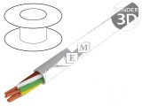 Cablu ELITRONIC&reg; LIYY 6x0,34mm2 neecranat 250V gri