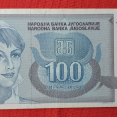 100 Dinara anul 1992 Bancnota Una suta dinari - Iugoslavia - Jugoslavije