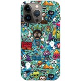 Husa compatibila cu Apple iPhone 13 Pro model Modern Graffity, Silicon, TPU, Viceversa, Transparent, Carcasa