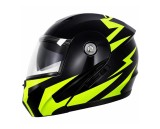 Casca Flip-up TECH L (negru+verde)