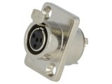 Soclu XLR mini 4 pini mamă &Oslash;15mm