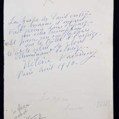 ELENA VACARESCU, SCRISOARE datata APRILIE 1910