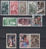 Spania 1955,1959,1962,1963 1964,1965,1966,1967,1968,1969 - Crăciun, 10 Serii, MNH