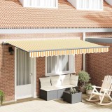 Cortina Retractabilă Galben, Alb 350 x 200 cm