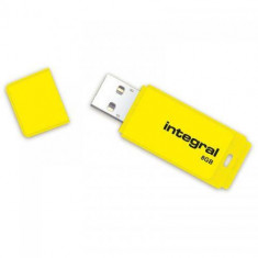 Stick memorie INTEGRAL MEMORY PLC INFD8GBNEONYL 8GB USB 2.0 Galben foto