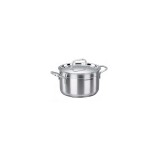 Oala cu capac din inox, 22x12cm 4litri, compatibila cu toate tipurile de aragaz, Korkmaz