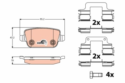 TRW GDB1708 COTEC set placute frana,frana disc foto