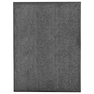 vidaXL Covoraș de ușă lavabil, antracit, 90 x 120 cm 323418 foto
