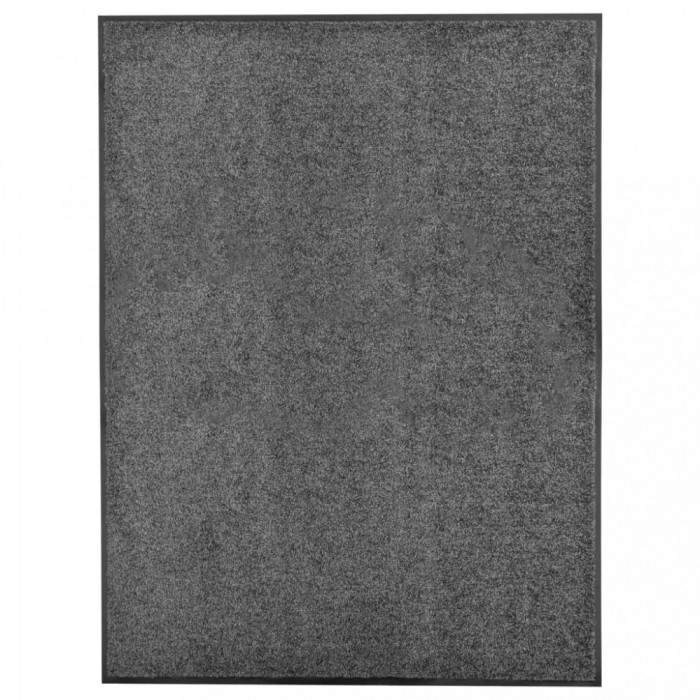 vidaXL Covoraș de ușă lavabil, antracit, 90 x 120 cm 323418