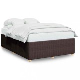 Cumpara ieftin Cadru de pat fara saltea, maro inchis, 140x200 cm, textil