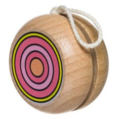 Jucărie Yo-Yo, Lemn, Diametru 5cm, &amp;Icirc;nălțime 3.5cm, Multicolor foto
