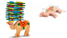 Joc educativ de echilibru, Model Camila, Lemn, Multicolor, 41 piese