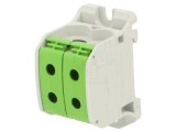 Conector &Icirc;mbinare Șine 50mm2 1P 4B Verde TS35