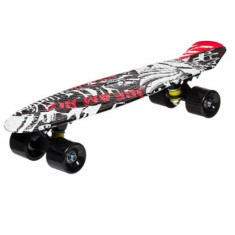 Skateboard pentru copii, cadru din aluminiu,Negru,56x14 cm