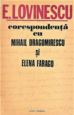 Corespondenta cu Mihail Dragomirescu si Elena Faragu 1976 foto