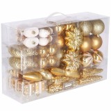 Cumpara ieftin Set 72 globuri de Craciun culoare auriu, diverse forme si dimensiuni