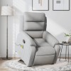 VidaXL Fotoliu de masaj rabatabil cu ridicare, gri deschis, textil 3204992