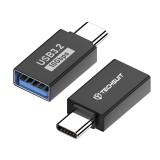 Adaptor OTG, USB la Type-C, 10Gbps Asteroid GSM AluCoreX A14, negru