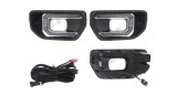 Grila bara Ford Ranger, 12.20, montare fata, stanga+dreapta, cu gaura lampa ceata; negru; cu Lampa pozitie/flasher, cu LED daylight; in bara;