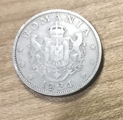 MNDRO Romania moneda 2 lei 1924 foto