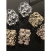 Inel Servet Masa Metal + Sticla 6x6x4 cm Suport Servetele Decorativ