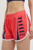 Fila pantaloni scurți de alergare Ruffec culoarea portocaliu, modelator, medium waist, FAW0718