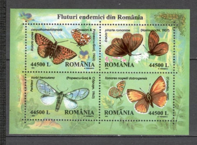 Romania.2002 Fluturi-Bl. DR.713 foto