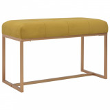 vidaXL Bancă, muștar, 80 cm, catifea 247556